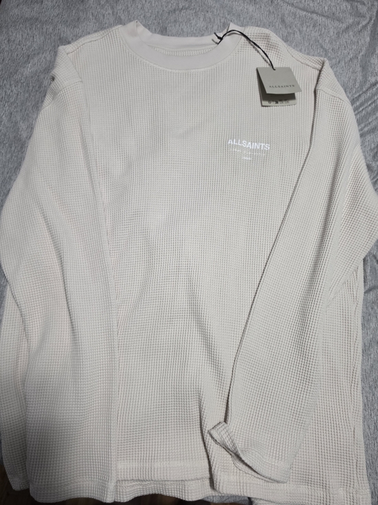 All Saints Other - AllSaints Cream Waffle-Knit Crew Neck Top